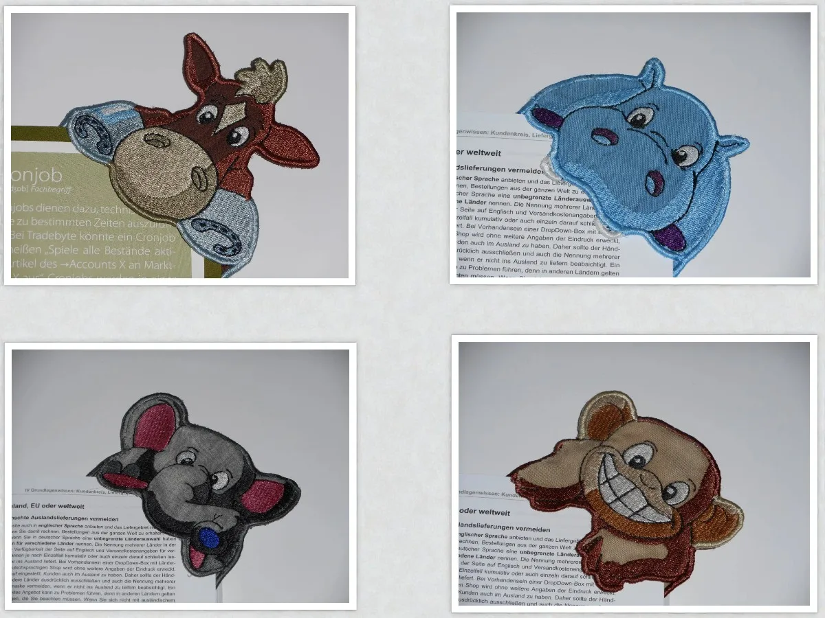 Lesezeichen 'Tiere' von Smartneedle