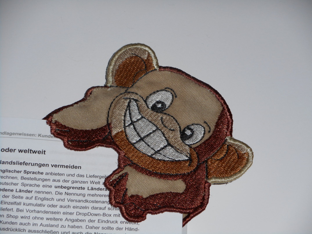 Lesezeichen 'Affe'